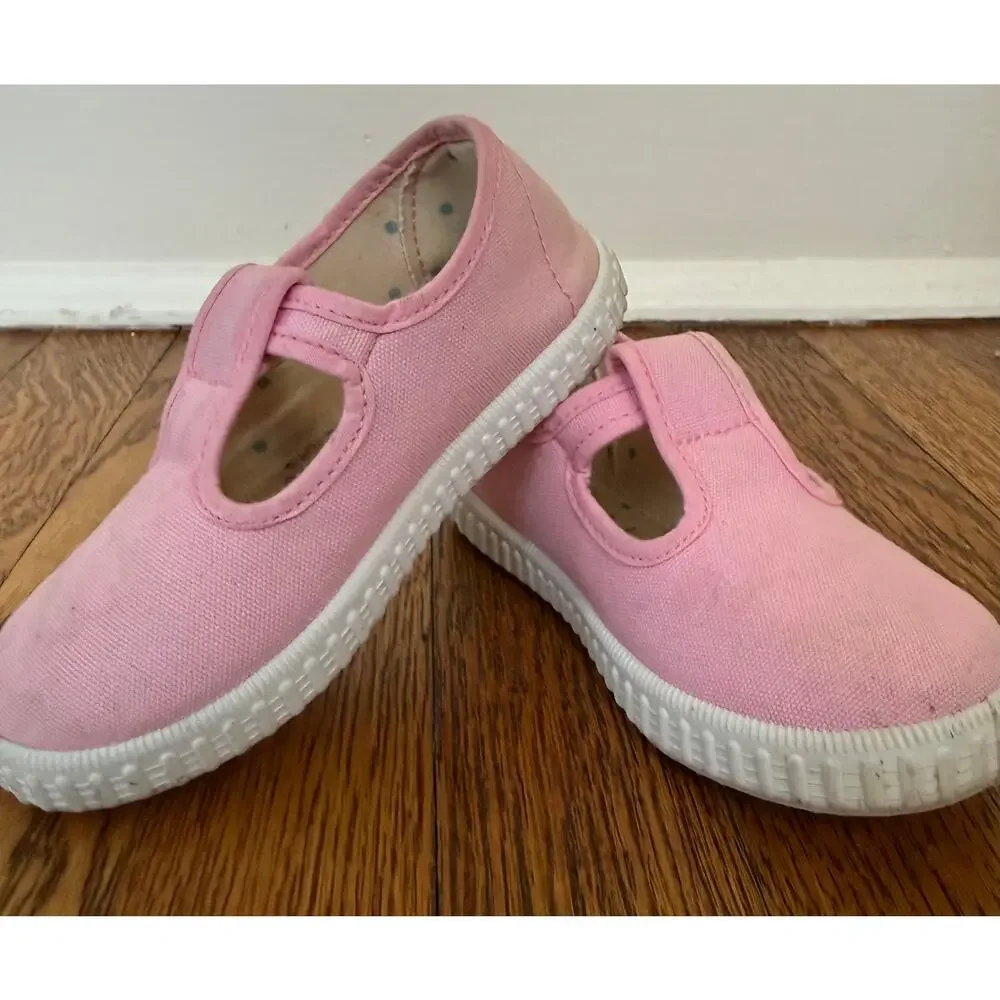 Mini Boden Girls' Pink Canvas Shoes Size 8 Toddler